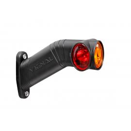 Luce d'ingombro Destra LED 12/24V trasparente + rosso + ambra